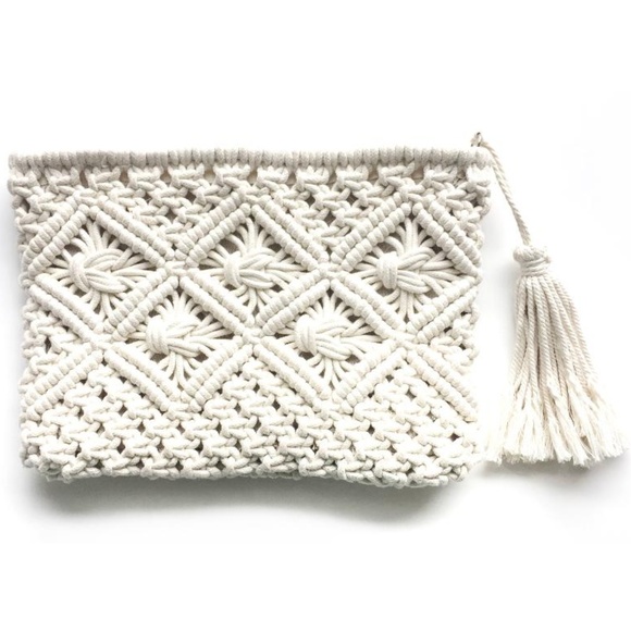 Anthropologie Handbags - Anthropologie Macrame Vintage style -clutch purse